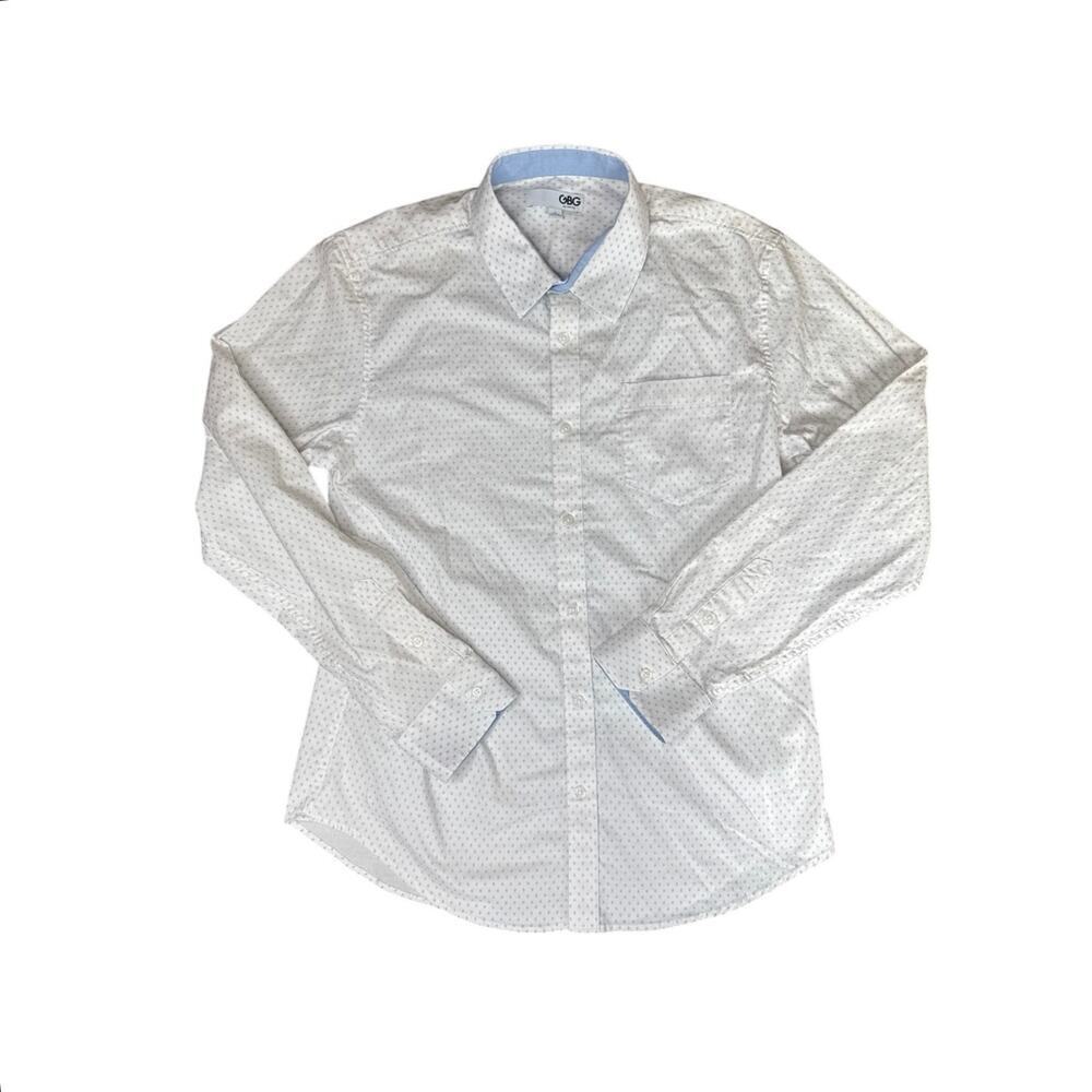 GBG Los Angeles White Men’s Button-Down Shirt – Size Large